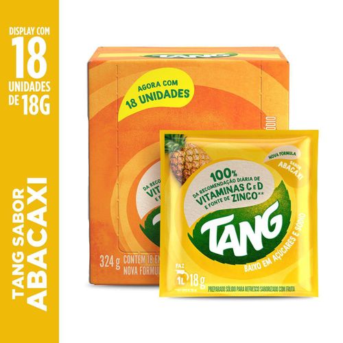 Refresco em pó sabor abacaxi caixa com 18 unidades de 18g - Tang