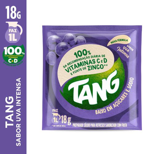 Refresco em pó sabor uva intensa com 18g - Tang