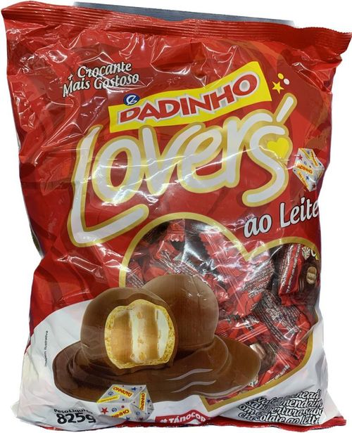 Bombom recheado sabor de amendoim com cobertura de chocolate 825g - Dadinho