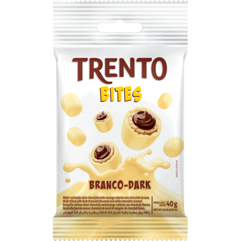 Chocolate branco Dark com 40g - Trento Bites