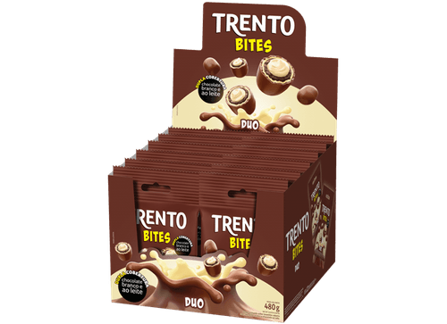 Chocolate Duo caixa com 12 unidades de 40g - Trento Bites