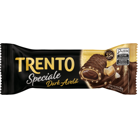 Chocolate sabor Avelã dark com 26g - Trento Speciale