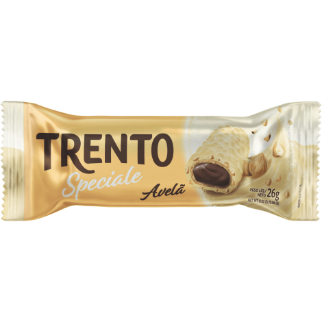 Chocolate sabor Avelã e Chocolate Branco com 26g - Trento Speciale