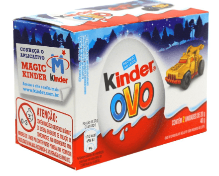 Kinder Ovo chocolate ao leite com recheio ao leite 2 unidades de 20g - Kinder Ovo menino