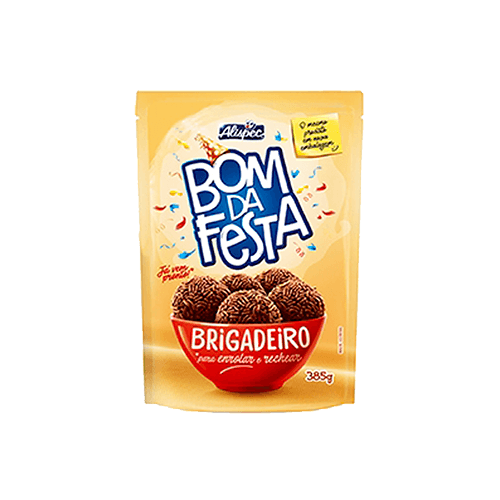 Brigadeiro Bom da Festa Stand Pouch Pacote com 385g - Alispec
