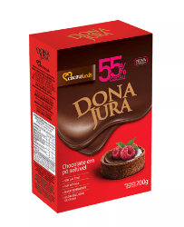 Chocolate em pó solúvel 55% cacau com 200g - Dona Jura