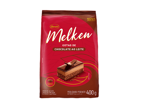 Cobertura em Gotas Chocolate ao Leite Pacote com 400g - Melken