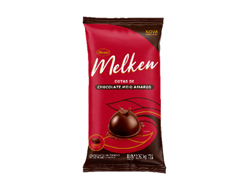 Cobertura em Gotas Chocolate Meio Amargo Pacote com 2,05Kg - Melken