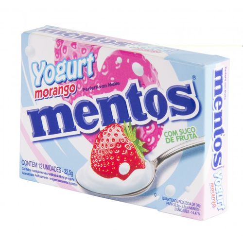 Bala Slim Box Yogurt de Morango 24,1g - Mentos