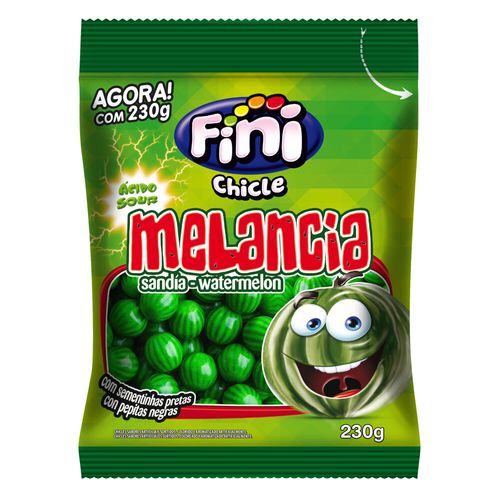 Chicle Sabor Melancia Pacote com 230g - Fini