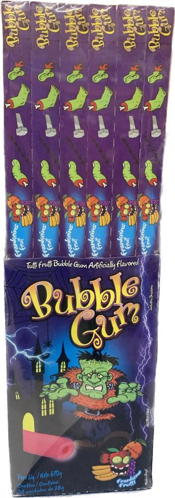 Chiclete de bola sabor tutti-frutti  Caixa com 24 unidades 28g - Bubble Gum