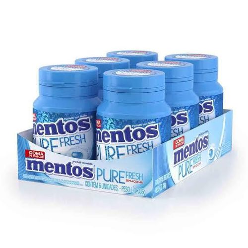 Chiclete Pure Fresh Mint Garrafa caixa com 6 unidades de 56g - Mentos