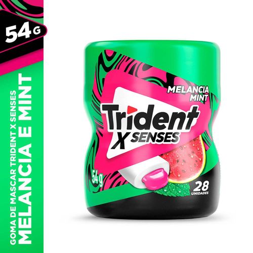 Chiclete sabor melancia mint pote com 28 unidades - Trident