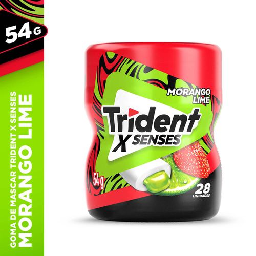 Chiclete sabor morango lime pote com 28 unidades - Trident