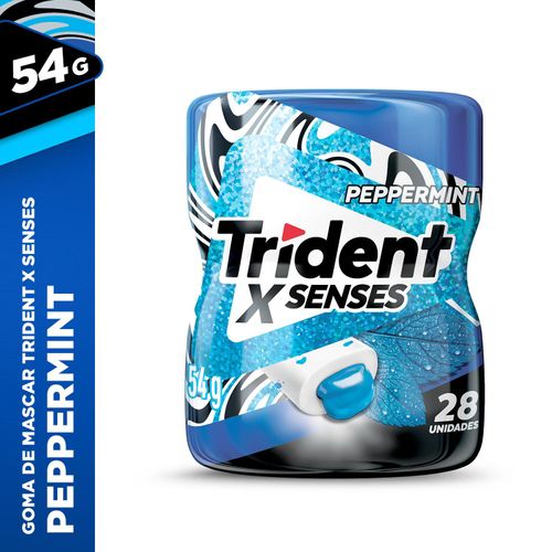 Chiclete sabor peppermint pote com 28 unidades - Trident