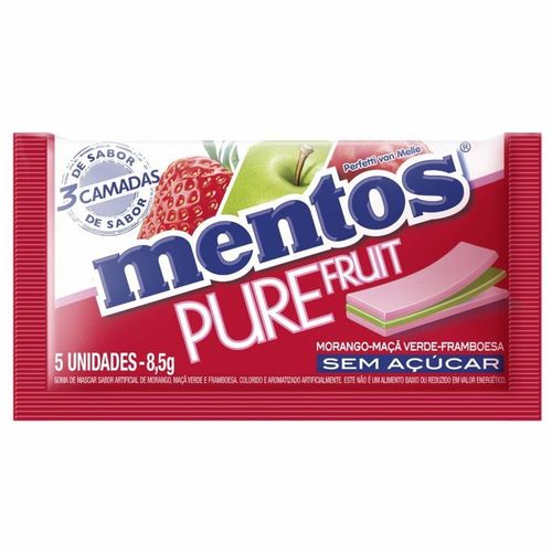 Chicletes Pure Fresh sabor Fruit 8,5g - Mentos