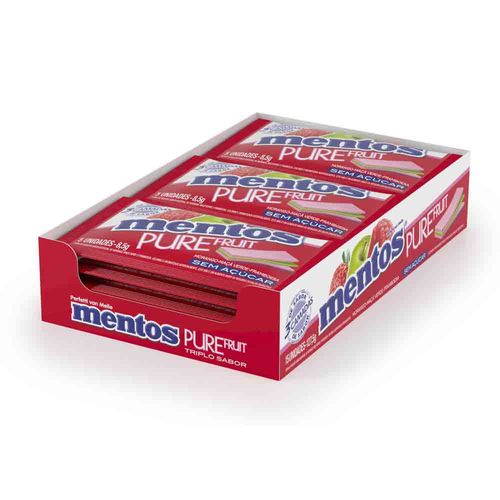 Chicletes Pure Fresh sabor Fruit caixa com 15 unidades de 8,5g - Mentos