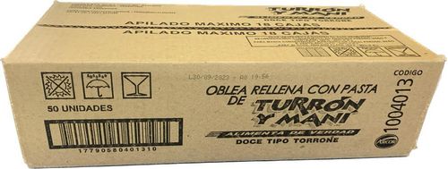 Doce tipo torrone Caixa com 50 unidades de 25g - Arcor