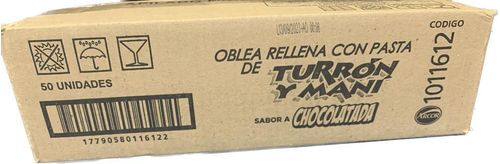 Doce tipo torrone sabor chocolate caixa com 50 unidades de 25g - Arcor