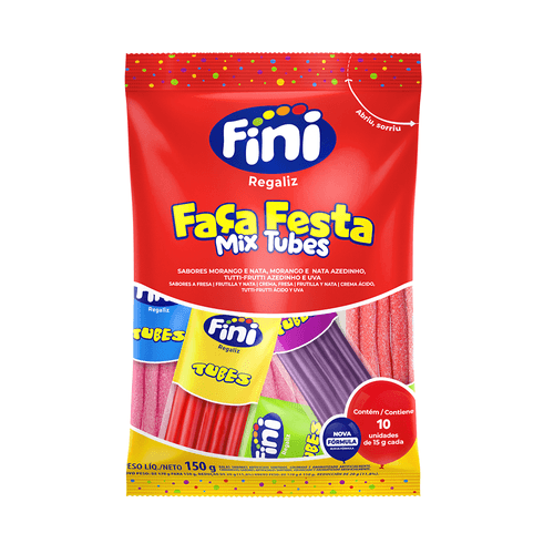 Festa Mix tubes pacote com 10 unidades de 15g - Fini