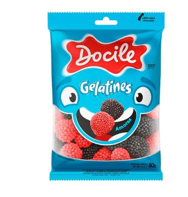 Gelatines amoras com 80g - Docile