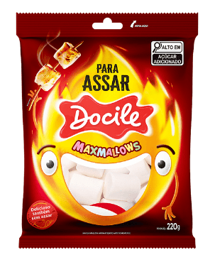 Maxmallows para assar com 220g - Docile