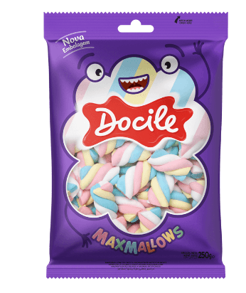 Maxmallows Twist colorido 250g - Docile