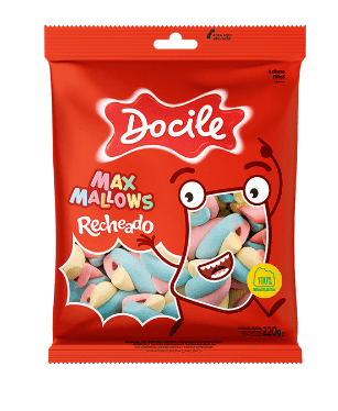 Maxmallows Twist recheado com 220g - Docile