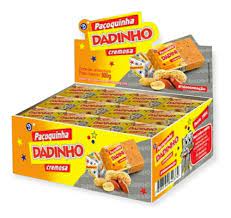 Paçoca Embrulhada Quadrada caixa com 40 unidades de 20g - Dadinho
