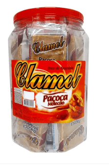 Paçoca molecão pote com 20 unidades - Clamel