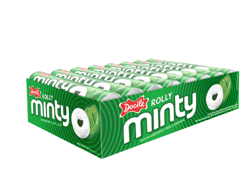 Pastilha Rolly Minty sabor menta caixa com 16 unidades de 29g - Docile