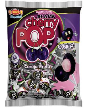 Pirulito Cherry Pop sabor cereja preta - Sam's