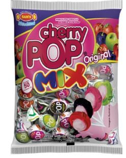 Pirulito Cherry Pop sabor mix - Sam's