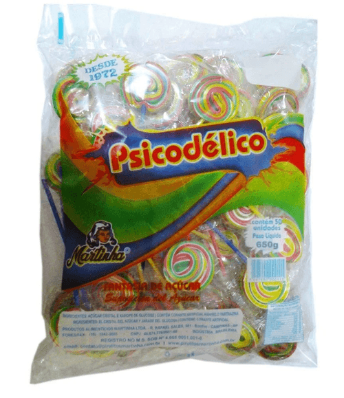 Pirulito Psicodélico com 50 unidades - Martinha