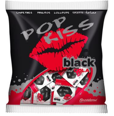 Pirulito sabor black cola pacote com 500g - Pop kiss