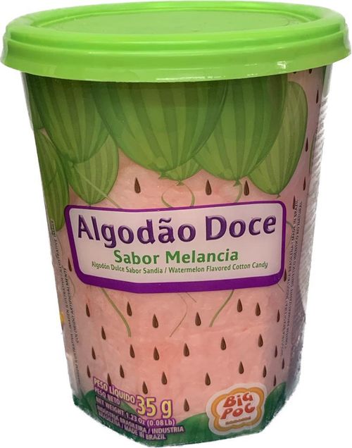 Pote de algodão doce sabor melancia 35g - Big Poc