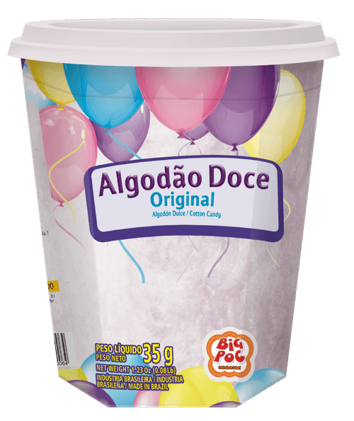 Pote de algodão doce sabor original 35g - Big Poc