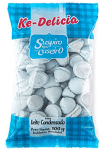 Suspiro tipo caseiro sabor leite condensado com 100g - Ke-Delicia