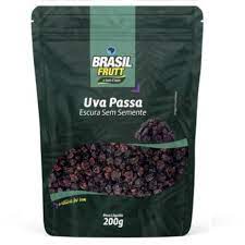 Uva Passa Escura Pacote com 200g - Brasil Frutt