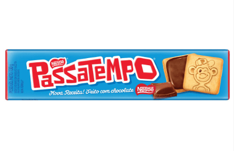 Biscoito recheado sabor chocolate com 130g - Passa Tempo