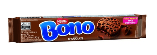 Biscoito Recheado sabor Chocolate com 90g - Bono