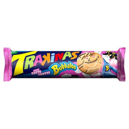 Biscoito Recheado sabor tutti frutti Pacote com 126g - Trakinas