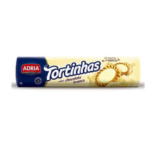 Biscoito tortinhas sabor Chocolate Branco 140g - Adria