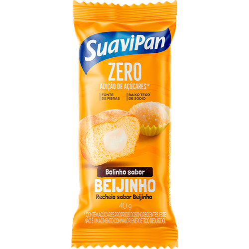 Bolinho Zero sabor Beijinho com 40g - SuaviPan