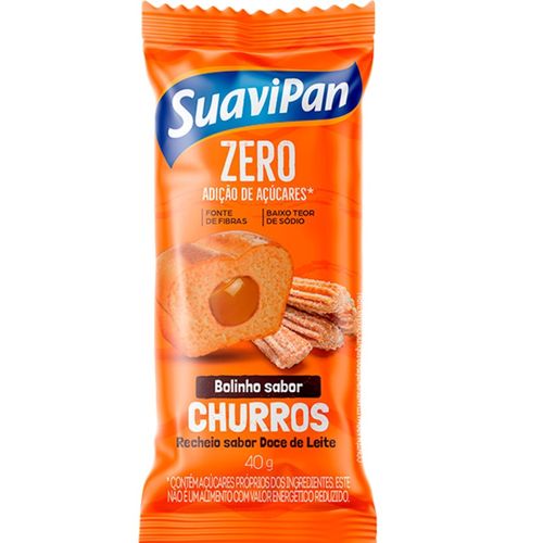 Bolinho Zero sabor Churros e Doce de Leite com 40g - SuaviPan