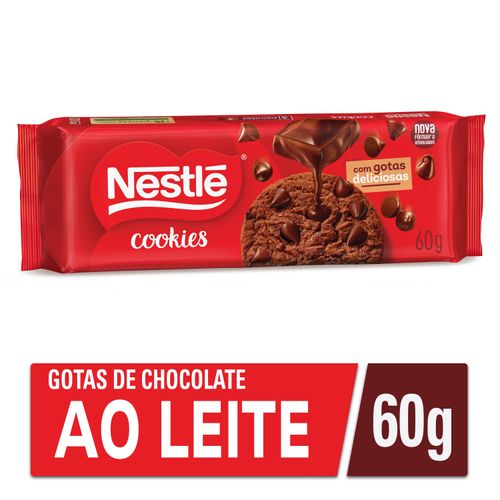 Cookies de chocolate com gotas de chocolate ao leite 60g - Nestle