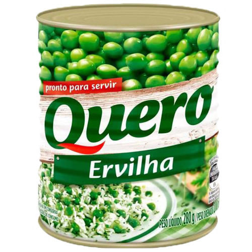 Ervilha em conserva lata com 280g - Quero