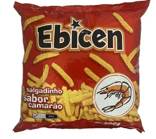 Salgadinho sabor Camarão Pacote com 200g - Ebicen