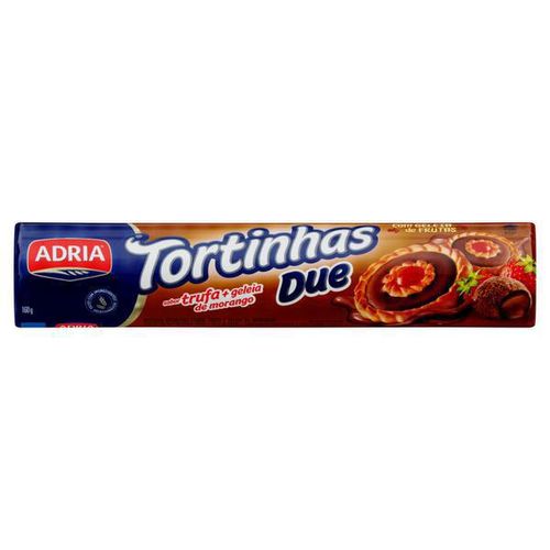 Tortinhas Due sabor Trufa e Geleia de Morango 140g - Adria