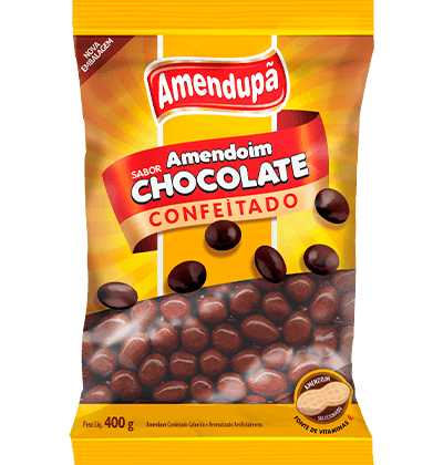 Amendoim coberto por chocolate confeitado 400g - Amendupã